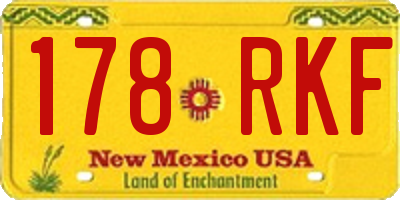 NM license plate 178RKF