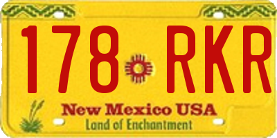 NM license plate 178RKR