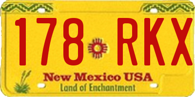 NM license plate 178RKX