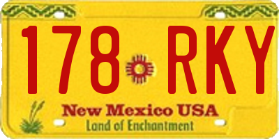 NM license plate 178RKY