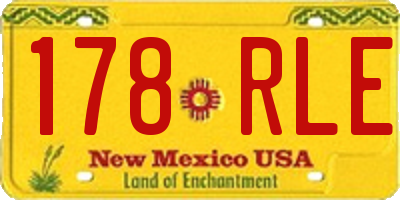 NM license plate 178RLE