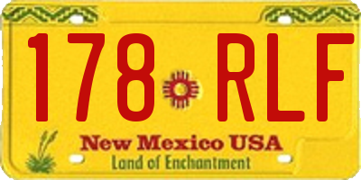NM license plate 178RLF