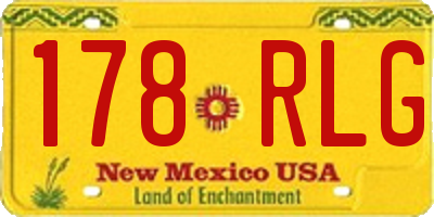 NM license plate 178RLG