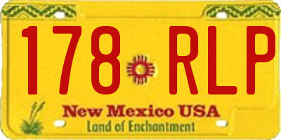 NM license plate 178RLP