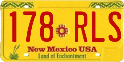NM license plate 178RLS