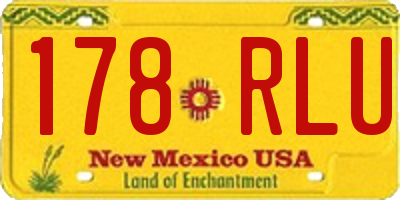 NM license plate 178RLU