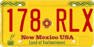 NM license plate 178RLX