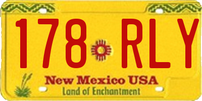 NM license plate 178RLY