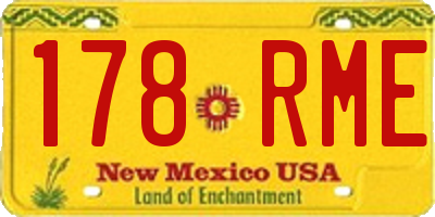 NM license plate 178RME