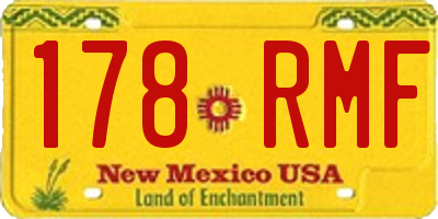 NM license plate 178RMF