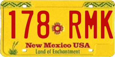 NM license plate 178RMK