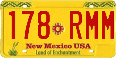 NM license plate 178RMM