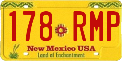 NM license plate 178RMP