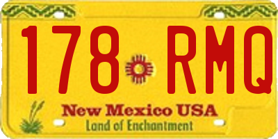 NM license plate 178RMQ