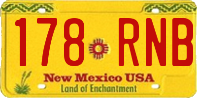 NM license plate 178RNB
