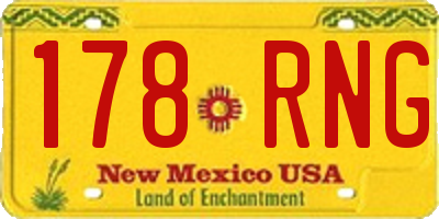 NM license plate 178RNG