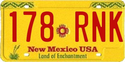 NM license plate 178RNK
