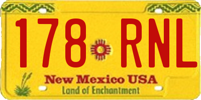 NM license plate 178RNL