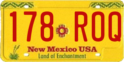 NM license plate 178ROQ