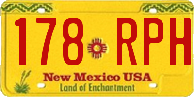 NM license plate 178RPH