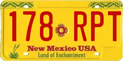 NM license plate 178RPT