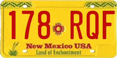 NM license plate 178RQF