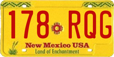 NM license plate 178RQG
