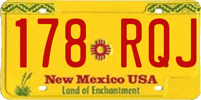 NM license plate 178RQJ
