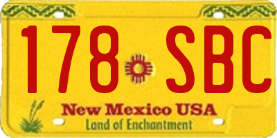 NM license plate 178SBC
