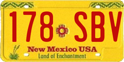 NM license plate 178SBV