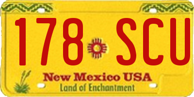 NM license plate 178SCU