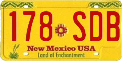 NM license plate 178SDB