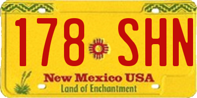 NM license plate 178SHN