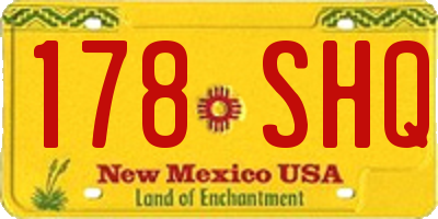 NM license plate 178SHQ