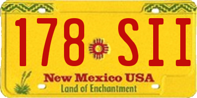 NM license plate 178SII