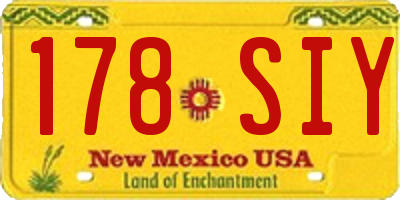 NM license plate 178SIY