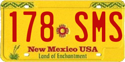 NM license plate 178SMS