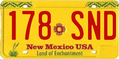 NM license plate 178SND