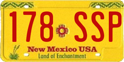 NM license plate 178SSP