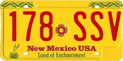 NM license plate 178SSV