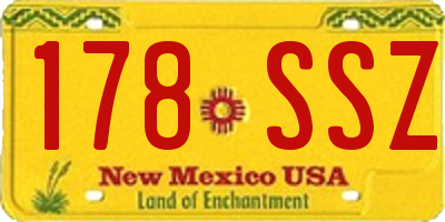NM license plate 178SSZ