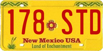 NM license plate 178STD