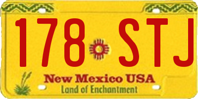 NM license plate 178STJ