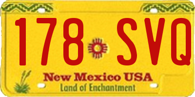 NM license plate 178SVQ