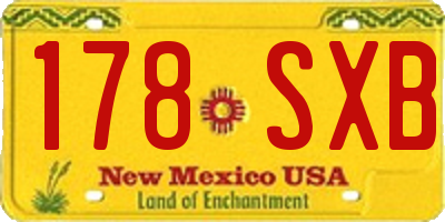 NM license plate 178SXB