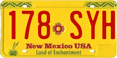 NM license plate 178SYH