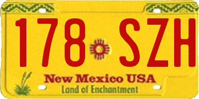 NM license plate 178SZH