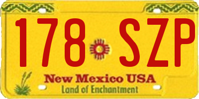NM license plate 178SZP