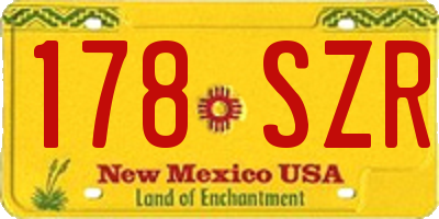 NM license plate 178SZR