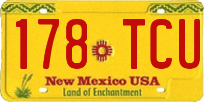 NM license plate 178TCU